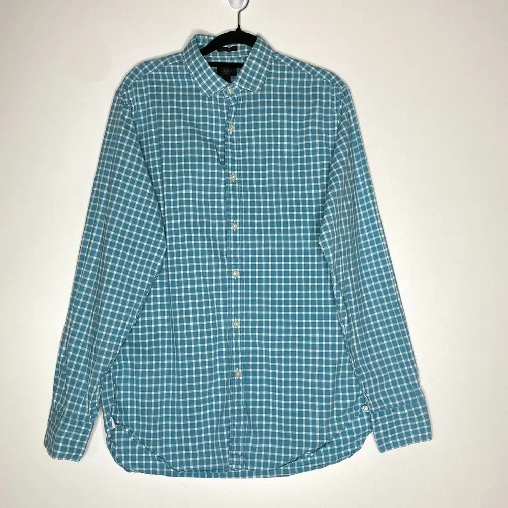 J. Crew Ludlow 120's 2 Ply Long Sleeve Button Down Shirt Men's Size Medium